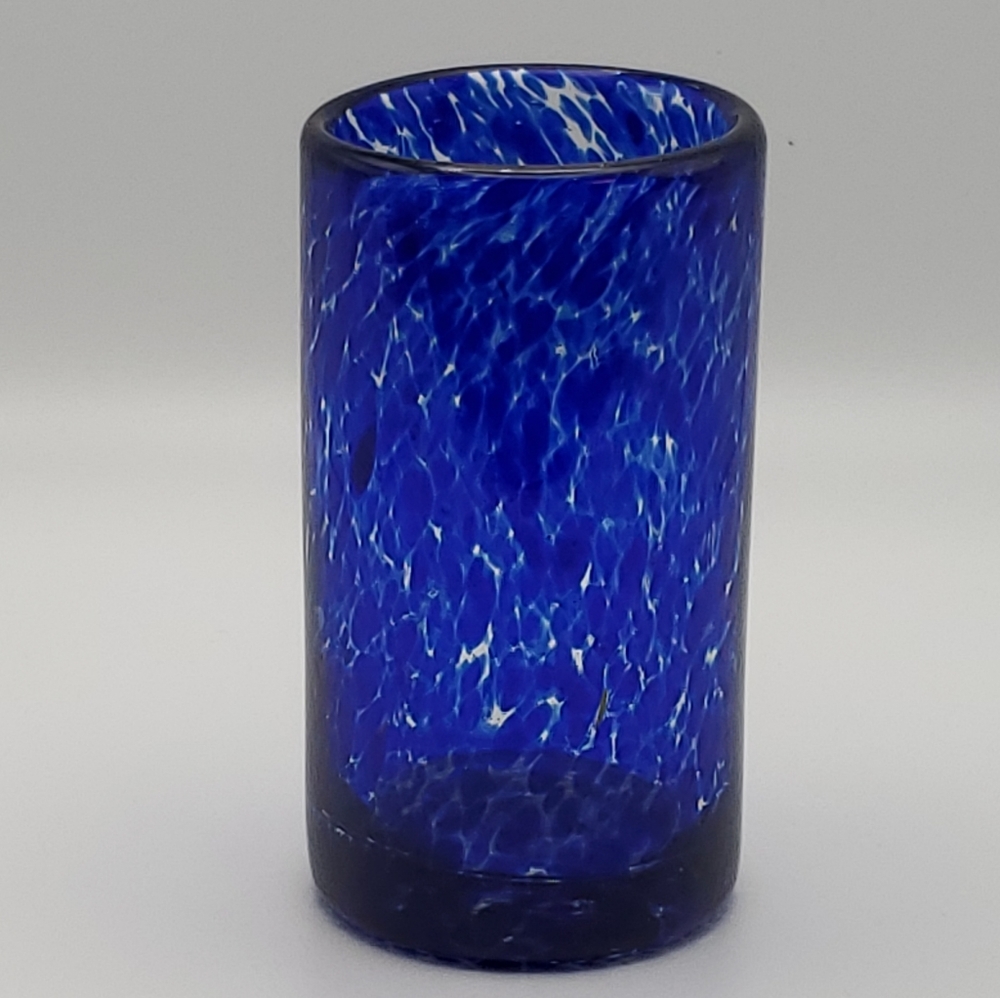 Unique Handblown Glass Water Tumblers Drinkware (Set of 6), "Marine"